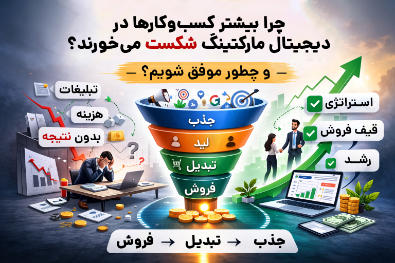 چرا بیشتر کسبوکارها در دیجیتال مارکتینگ شکست میخورند؟