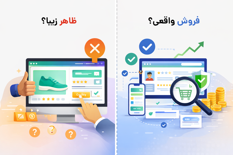 طراحی سایت فروشگاهی؛ چرا فقط «ظاهر زیبا» فروش نمی‌سازد؟